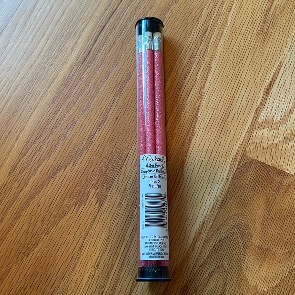 NEW Pink Glitter Pencils